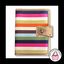 Load image into Gallery viewer, COACH Y2K VINTAGE 65th Anniversary Legacy Stripe Turnlock Planner Agenda Wallet

