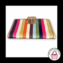 Load image into Gallery viewer, COACH Y2K VINTAGE 65th Anniversary Legacy Stripe Turnlock Planner Agenda Wallet
