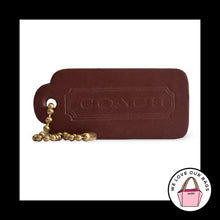 Load image into Gallery viewer, New COACH VINTAGE Brown Glovetanned Leather Fob Bag Charm Keychain Hang Tag
