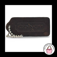 Load image into Gallery viewer, Limited Edition COACH LEGACY Hang Tag Mahogany Brown Leather Bag Charm Keychain
