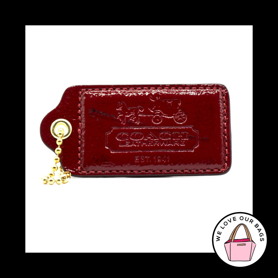 XL COACH LEATHERWARE 1941 ARCHIVE Red Leather Fob Bag Charm Keychain Hang Tag