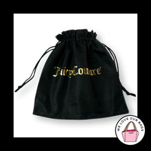 Load image into Gallery viewer, JUICY COUTURE Dust Bag Black Cotton 12x12 Drawstring Cover Sleeper Storage Pouch
