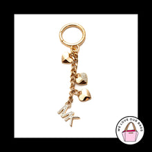 Load image into Gallery viewer, NEW MICHAEL KORS Crystal Heart Charm Gold Brass Key Fob Bag Keychain Hang Tag
