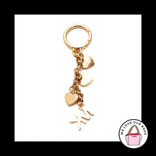 Load image into Gallery viewer, NEW MICHAEL KORS Crystal Heart Charm Gold Brass Key Fob Bag Keychain Hang Tag
