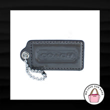 Load image into Gallery viewer, 2.5&quot; Large COACH GRAY PATENT LEATHER NICKEL KEY FOB BAG CHARM KEYCHAIN HANG TAG

