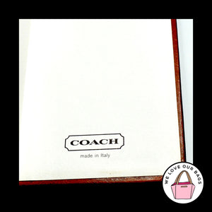 RARE VINTAGE COACH Made in Italy "Yelp" Restaurants Notebook British Tan Leather