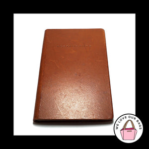 RARE VINTAGE COACH Made in Italy "Yelp" Restaurants Notebook British Tan Leather