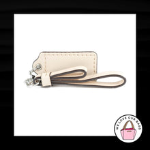 Load image into Gallery viewer, 2 pc LOT COACH Beige Taupe TASSEL Loop &amp; 2&quot; Hang Tag Key Fob Bag Charm Keychain
