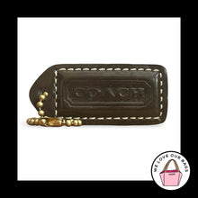 Load image into Gallery viewer, COACH Y2K VINTAGE Hang Tag 2" Brown Patent Leather Bag Charm Keychain Fob Brass
