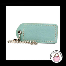 Load image into Gallery viewer, 2&quot; Medium COACH Saddle Brown LEATHER Nickel Key Fob Bag Charm Keychain Hang Tag
