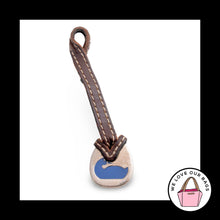 Load image into Gallery viewer, VINTAGE Y2K DOONEY &amp; BOURKE Blue Duck Brown Leather Fob Bag Charm Hang Tag

