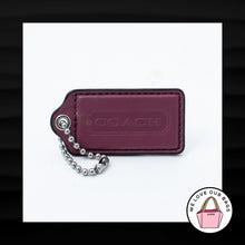Load image into Gallery viewer, 2.5&quot; Large COACH DEEP MAUVE PINK LEATHER NICKEL FOB BAG CHARM KEYCHAIN HANG TAG
