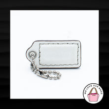 Load image into Gallery viewer, 1.5&quot; Small COACH WHITE PATENT LEATHER FOB BAG CHARM KEYCHAIN HANGTAG WRISTLET
