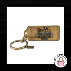 COACH 65TH ANNIVERSARY Horse Carriage Gold Brass Hang Tag Fob Bag Charm Keychain