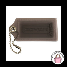 Load image into Gallery viewer, XL 3.5" COACH POPPY Hang Tag Smoke Gray Plastic Nickel Bag Charm Keychain Fob

