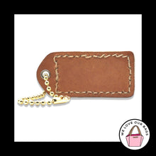 Load image into Gallery viewer, 2" Y2K VINTAGE COACH Off White Polished Leather Fob Bag Charm Keychain Hang Tag

