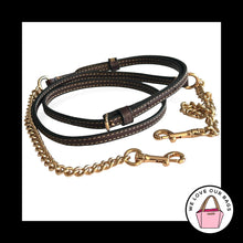 Load image into Gallery viewer, New COACH BAG STRAP Brown Leather Chain Replacement Purse Crossbody Shoulder
