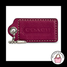 Load image into Gallery viewer, COACH HANG TAG 2.5" Pink Smooth Leather Bag Charm Keychain Fob Nickel Large
