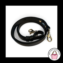 Load image into Gallery viewer, BRAHMIN BAG STRAP Black Exotic Leather Gold Replacement Purse Crossbody Shoulder
