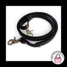 Load image into Gallery viewer, BRAHMIN BAG STRAP Black Exotic Leather Gold Replacement Purse Crossbody Shoulder

