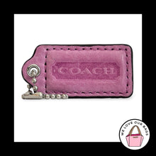 Load image into Gallery viewer, COACH HANG TAG 2" Pink Smooth Leather Bag Charm Keychain Fob Nickel Medium
