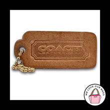 Load image into Gallery viewer, COACH VINTAGE LEATHERWARE Hang Tag Bag Charm Keychain Fob Saddle Brown Leather

