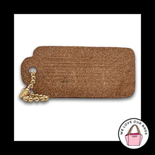Load image into Gallery viewer, COACH VINTAGE LEATHERWARE Hang Tag Bag Charm Keychain Fob Saddle Brown Leather
