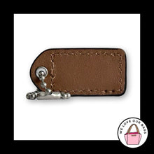 Load image into Gallery viewer, COACH Y2K VINTAGE Hang Tag 1.5" British Tan Brown Leather Bag Charm Keychain Fob

