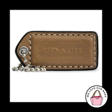 Load image into Gallery viewer, COACH Y2K VINTAGE Hang Tag 2" Light Brown Leather Bag Charm Keychain Fob Medium
