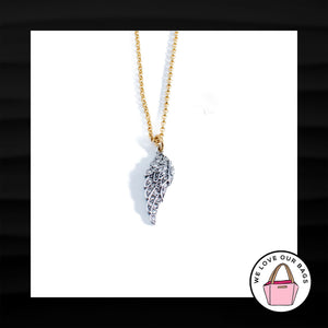 NEW JUICY COUTURE PAVE CRYSTAL ANGEL WING PENDANT THIN GOLD CHAIN NECKLACE 19"