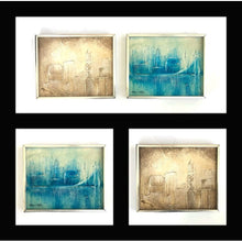 Load image into Gallery viewer, RARE Pair Original Paintings by MARY GARRAFFA Mid Century Modern Abstract Art
