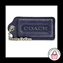 Load image into Gallery viewer, Rare COACH POPPY GLAM HangTag 2.5" Purple Shimmer Leather Bag Charm Keychain Fob
