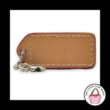 Load image into Gallery viewer, COACH Y2K VINTAGE Hang Tag 2" Pink Bag Charm Keychain Fob Leather Nickel Medium
