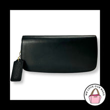 Load image into Gallery viewer, New Rare VINTAGE COACH WALLET Black Vachetta Leather Long Zip Around Clutch 7241
