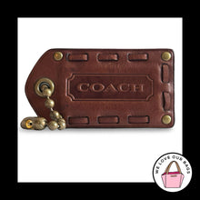 Load image into Gallery viewer, XL 65th Anniversary COACH THOMPSON LEGACY Hang Tag 3" Brown Leather Bag Charm

