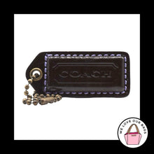 Load image into Gallery viewer, Y2K VINTAGE COACH Brown Patent Leather Antique Brass Bag Charm Keychain Hang Tag
