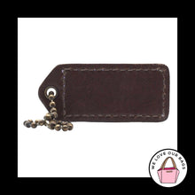 Load image into Gallery viewer, Y2K VINTAGE COACH Brown Patent Leather Antique Brass Bag Charm Keychain Hang Tag
