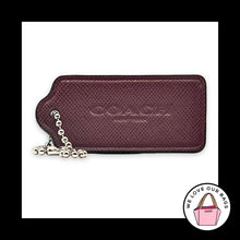 Load image into Gallery viewer, COACH HANG TAG 2.25" Burgundy Red Bag Charm Keychain Fob New York Leather Large
