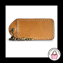 Load image into Gallery viewer, COACH Y2K VINTAGE Hang Tag 2" British Tan Brown Leather Bag Charm Keychain Fob
