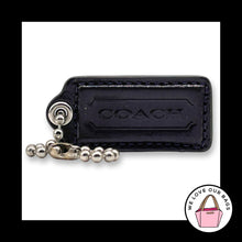 Load image into Gallery viewer, COACH HANG TAG 2.25" Purple Bag Charm Keychain Fob Patent Leather Nickel Large
