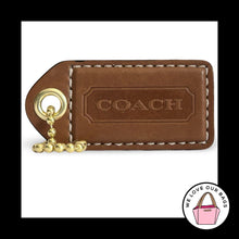 Load image into Gallery viewer, COACH 65th Anniversary Y2K VINTAGE Hang Tag 2.5" Brown Leather Bag Charm Large
