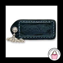 Load image into Gallery viewer, COACH Y2K VINTAGE Hang Tag Bag 2" Charm Keychain Turquoise Blue Patent Leather
