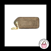 Load image into Gallery viewer, 2&quot; VINTAGE COACH Camel Suede Mahogany Leather Brass Bag Charm Keychain Hang Tag
