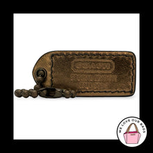 Load image into Gallery viewer, Special Edition 2004 COACH Y2K VINTAGE Hang Tag Gold Leather Bag Charm Fob Brass
