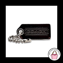 Load image into Gallery viewer, 1.25&quot; Small VINTAGE COACH Silver Nickel Metal Fob Bag Charm Keychain Hang Tag
