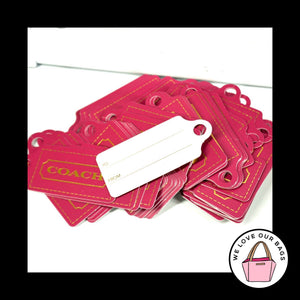 Lot COACH STORE Legacy Stripe Spool Gift Wrap Paper Ribbon Pink Hang Tag Card