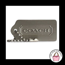 Load image into Gallery viewer, VINTAGE Y2K COACH Hang Tag 1.75" Brushed Silver Nickel Metal Bag Charm Keychain

