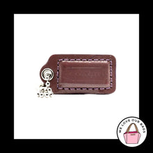 Load image into Gallery viewer, 1.5&quot; Small COACH Purple Patent Leather Nickel Fob Bag Charm Keychain Hang Tag
