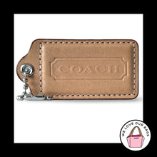 Load image into Gallery viewer, XL Huge COACH HANGTAG 3" Vachetta Natural Saddle Leather Bag Charm Keychain Fob
