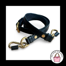 Load image into Gallery viewer, MARC JACOBS BAG STRAP Black Leather Gold Brass Replacement Purse Shoulder
